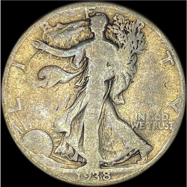 1938-D Walking Liberty Half Dollar NICELY CIRCULATED