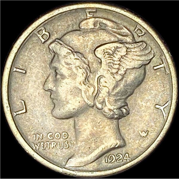 1924-S Silver Mercury Dime CLOSELY UNCIRCULATED