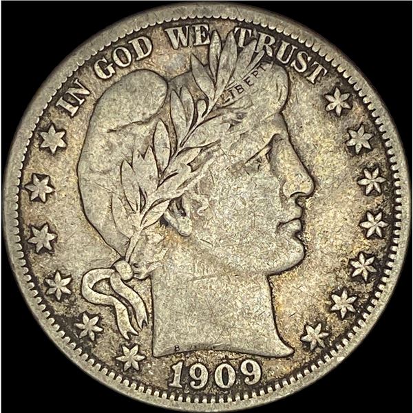 1909 Barber Half Dollar NEARLY UNCIRCULATED