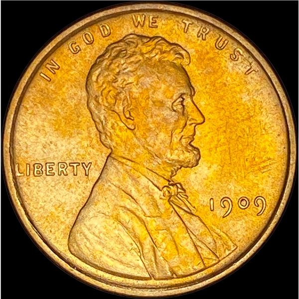 1909 VDB Red Lincoln Wheat Cent CHOICE BU
