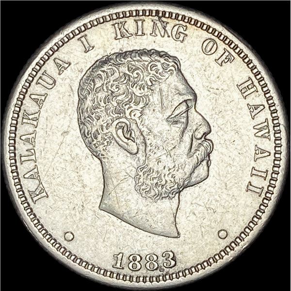 1883 Hawaii Silver 1/4 Dollar CLOSELY UNCIRCULATED