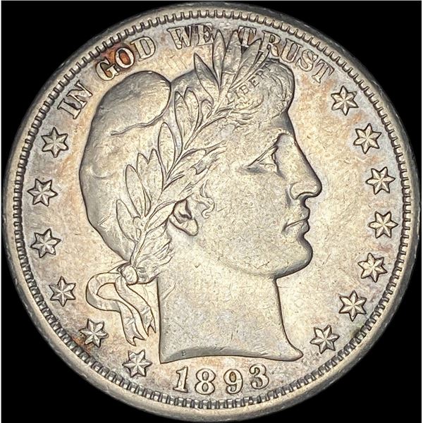 1893-O Silver Barber Half Dollar CLOSELY UNCIRCULATED