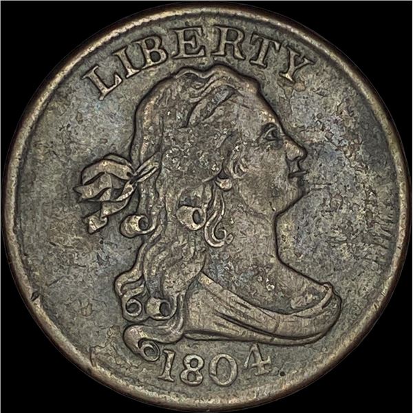 1804 Draped Bust Half Cent NEARLY UNCIRCULATED