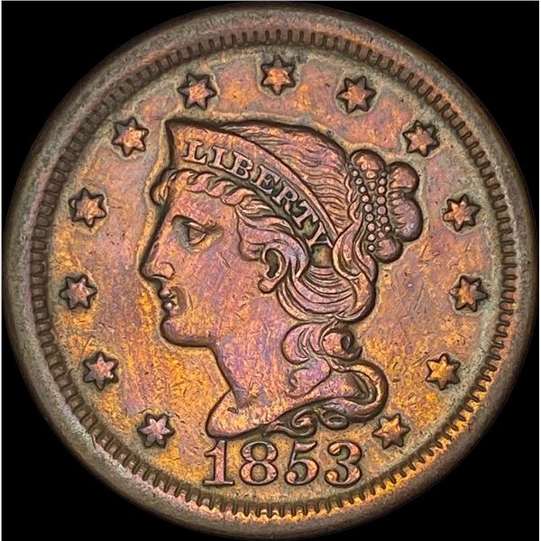 1853 Braided Hair Large Cent CLOSELY UNCIRCULATED