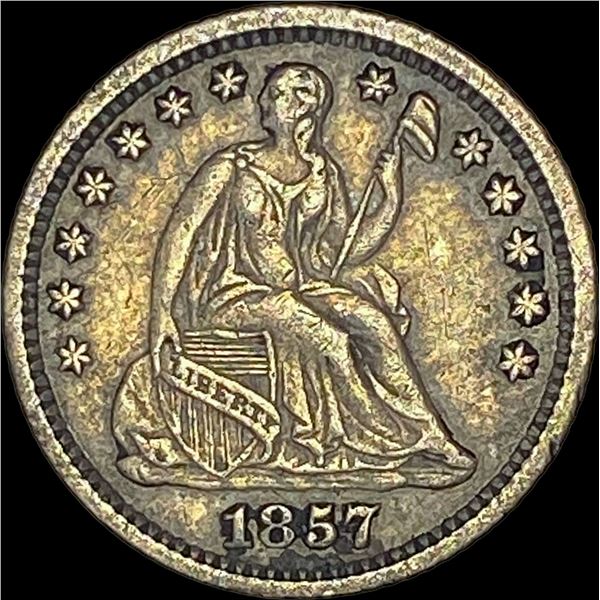 1857-O Seated Liberty Half Dime CLOSELY UNCIRCULATED