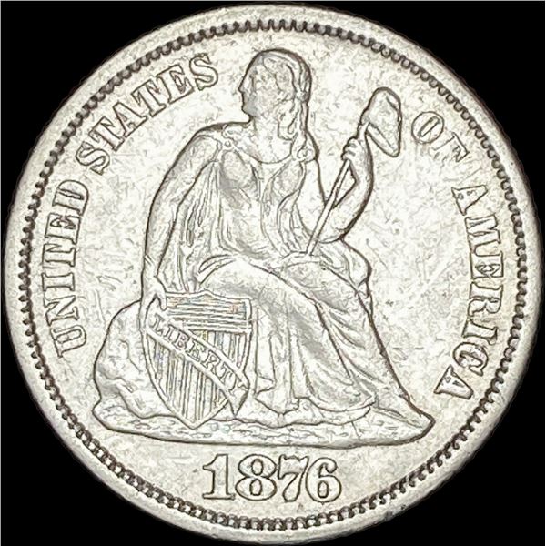 1876 Seated Liberty Dime CLOSELY UNCIRCULATED