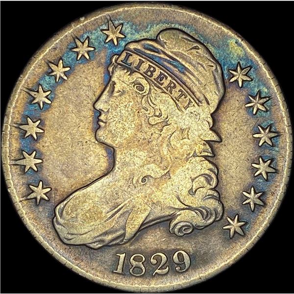 1829 Capped Bust Half Dollar LIGHTLY CIRCULATED