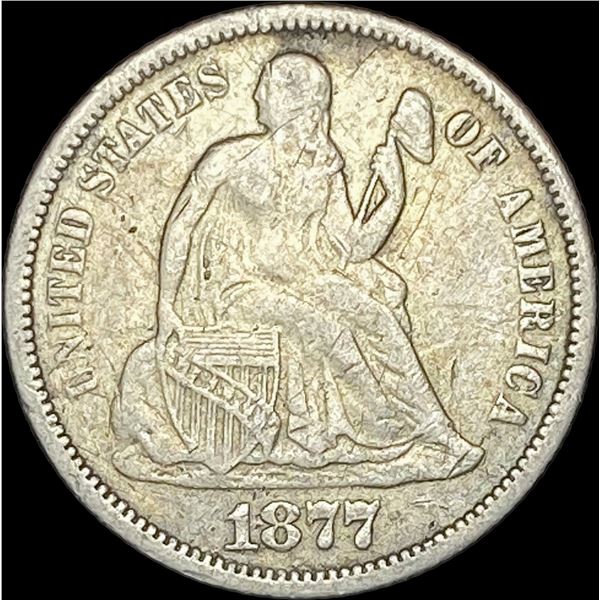 1877 Seated Liberty Dime LIGHTLY CIRCULATED