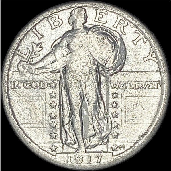 1917 Type 2 Standing Liberty Quarter NEARLY UNCIRCULATED