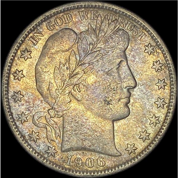 1906-S Silver Barber Half Dollar CLOSELY UNCIRCULATED