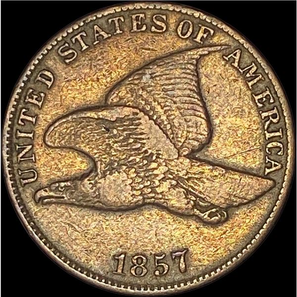 1857 Flying Eagle Cent ABOUT UNCIRCULATED