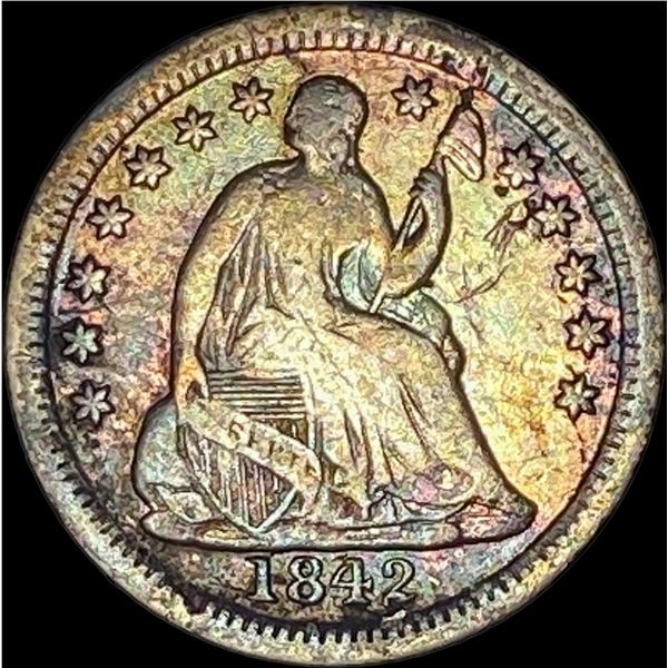 1842 Seated Liberty Half Dime NICELY CIRCULATED