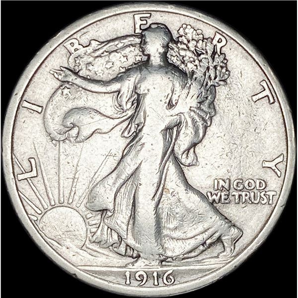 1916 Walking Liberty Half Dollar LIGHTLY CIRCULATED