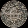 Image 2 : 1833 Capped Bust Half Cent NEARLY UNCIRCULATED