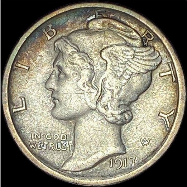 1917-S Silver Mercury Dime CLOSELY UNCIRCULATED