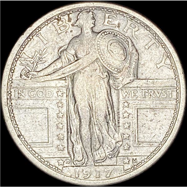 1917-D Type 1 Standing Liberty Quarter NEARLY UNCIRCULATED