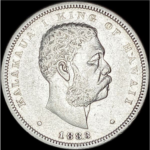 1883 Silver Hawaiian 1/2 Dollar CLOSELY UNCIRCULATED