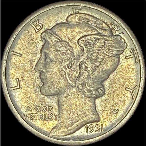 1931-D Silver Mercury Dime CHOICE AU