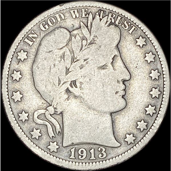 1913 Barber Half Dollar LIGHTLY CIRCULATED