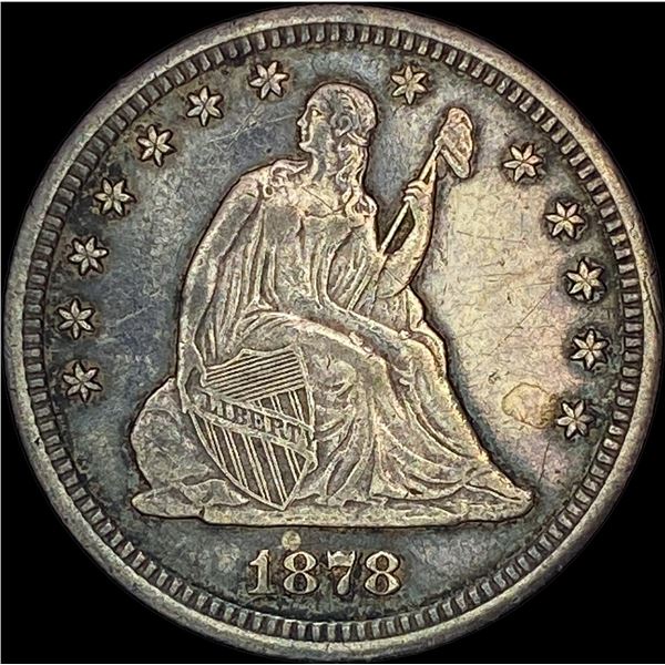 1878-CC Seated Liberty Quarter Dollar CLOSELY UNCIRCULATED