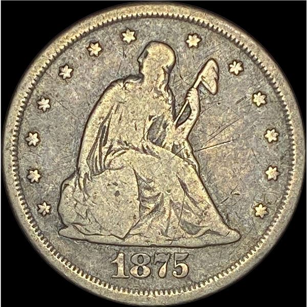1875-CC Silver Twenty Cents LIGHTLY CIRCULATED