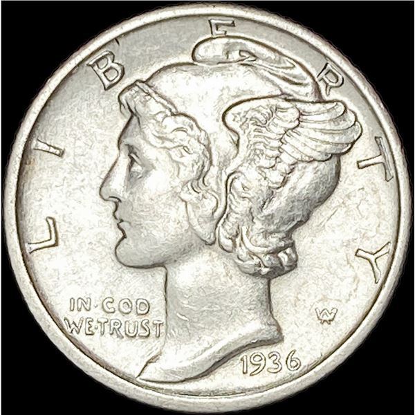 1936-D FSB Silver Mercury Dime UNCIRCULATED