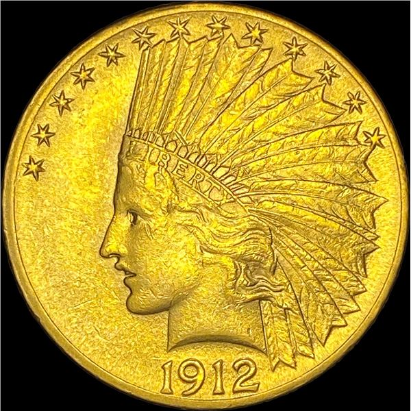 1912 Indian Head Eagle $10 Gold Coin UNCIRCULATED