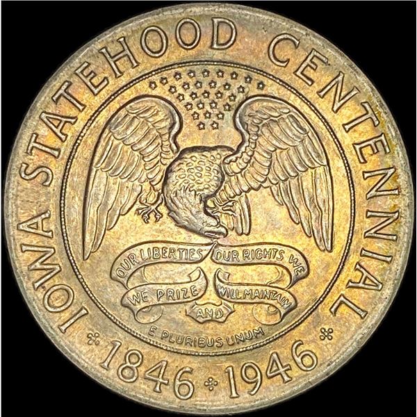 1946 Silver Iowa Centennial Half Dollar CHOICE BU
