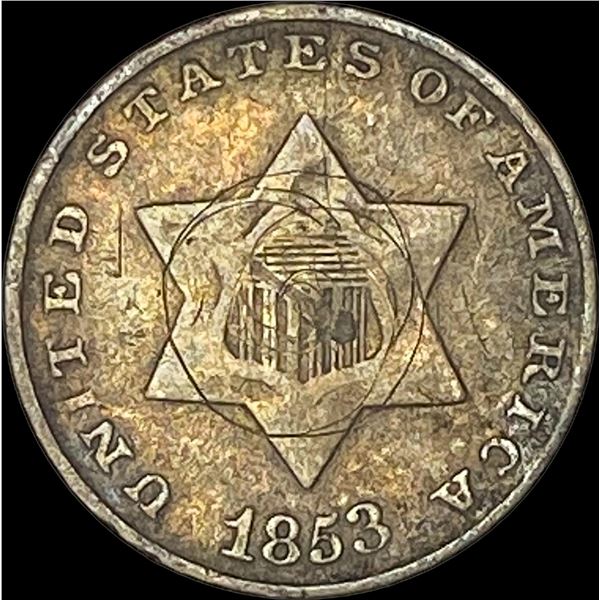 1853 Silver Three-Cent Piece HIGH GRADE