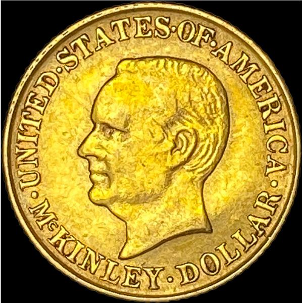 1916 Gold McKinley Dollar CLOSELY UNCIRCULATED