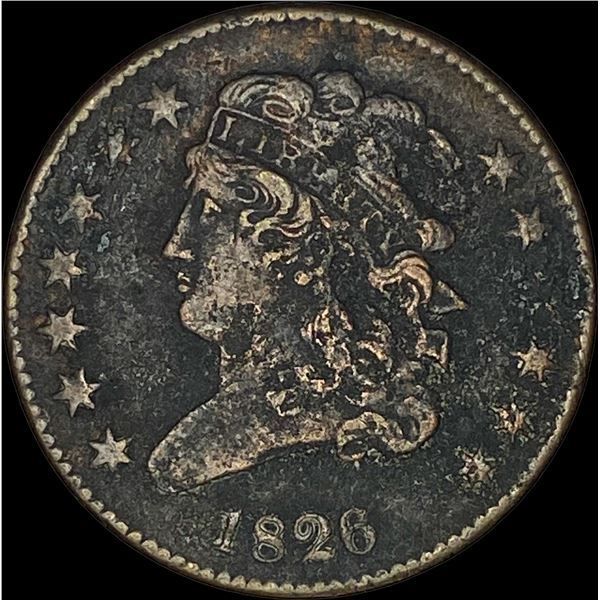 1826 Classic Head Half Cent NICELY CIRCULATED