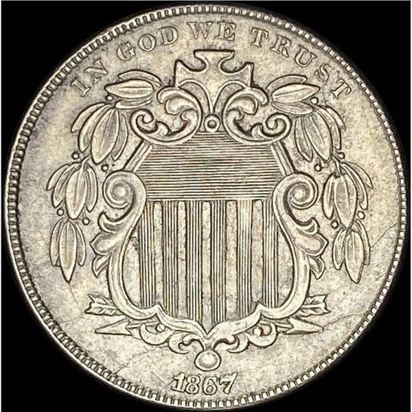1867/1867 Shield Nickel CHOICE AU