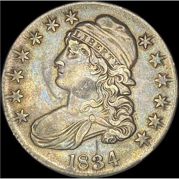 1834 Silver Capped Bust Half Dollar CLOSELY UNCIRCULATED