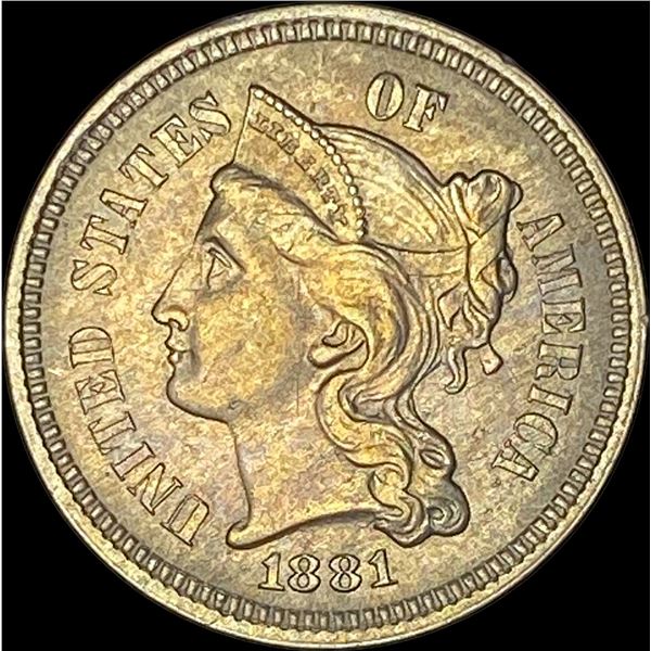 1881 Nickel Three-Cent Piece UNCIRCULATED