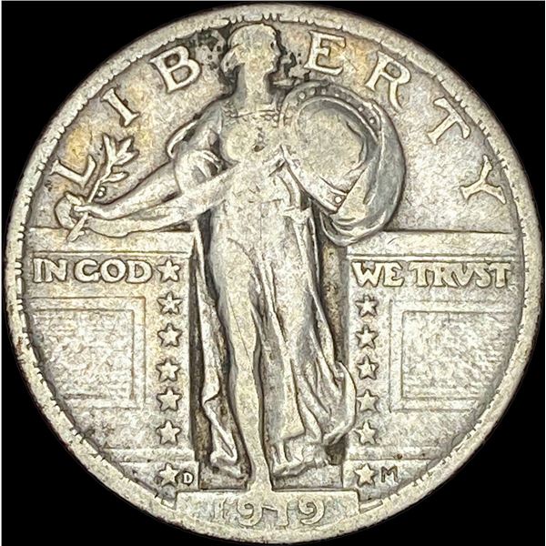 1919-D Standing Liberty Quarter LIGHTLY CIRCULATED