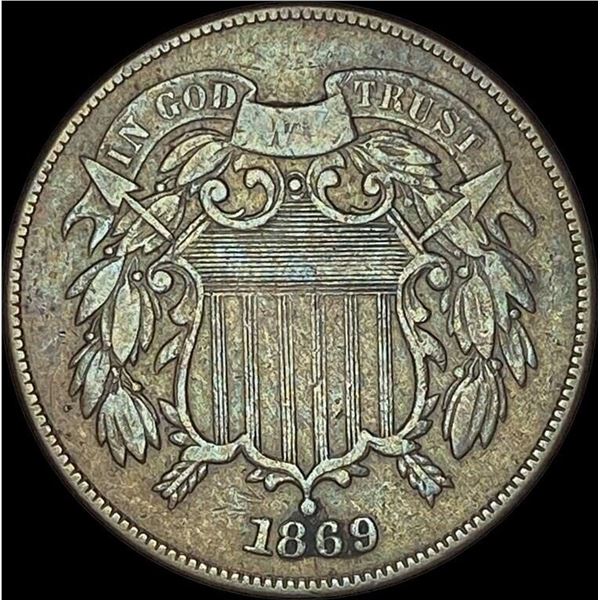 1869 Bronze Two-Cent Piece ABOUT UNCIRCULATED
