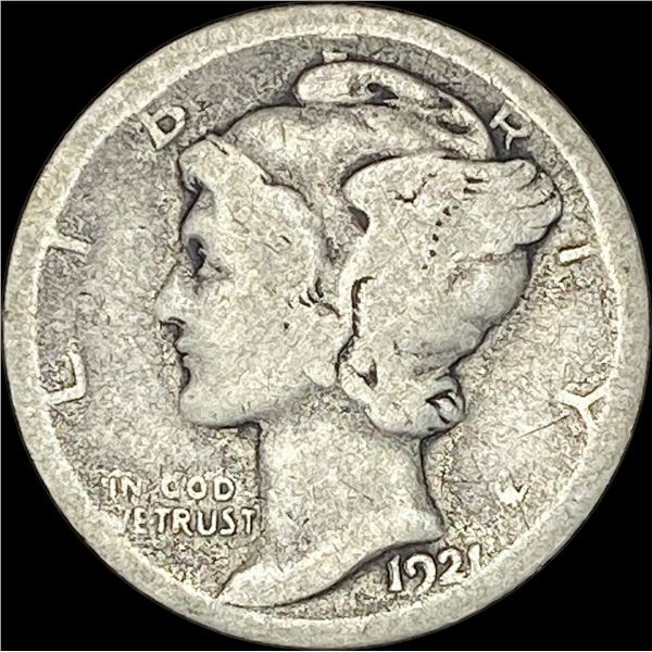 1921-D Silver Mercury Dime NICELY CIRCULATED