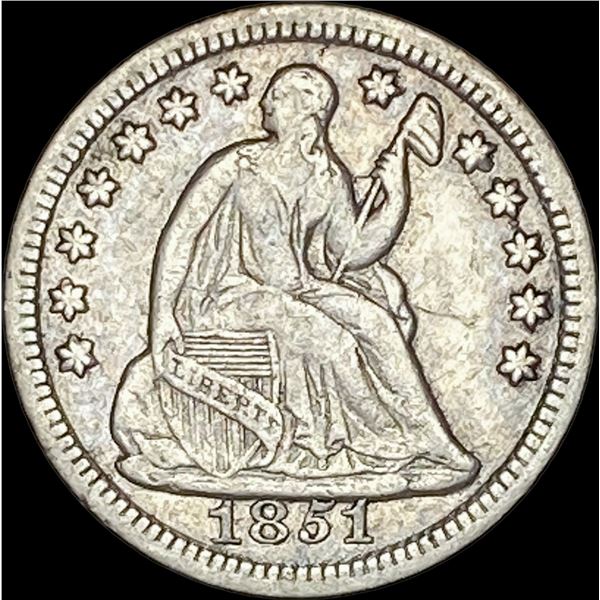 1851 Seated Liberty Half Dime NEARLY UNCIRCULATED