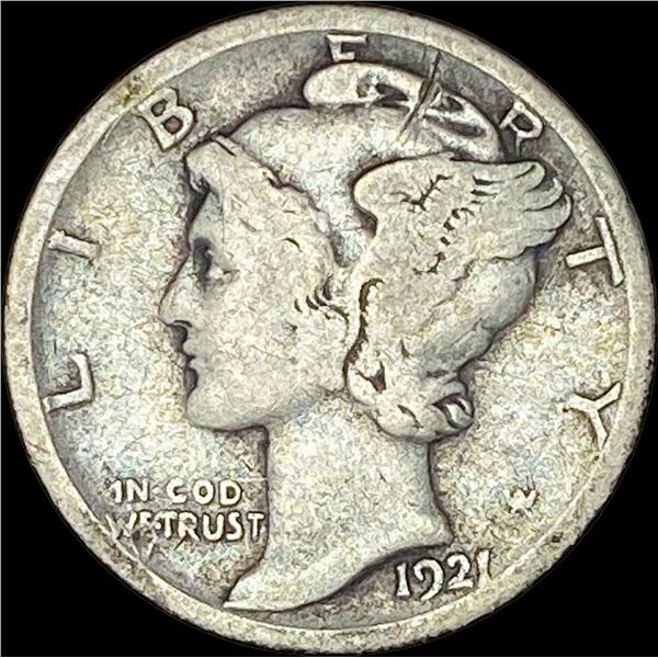 1921-D Silver Mercury Dime NICELY CIRCULATED