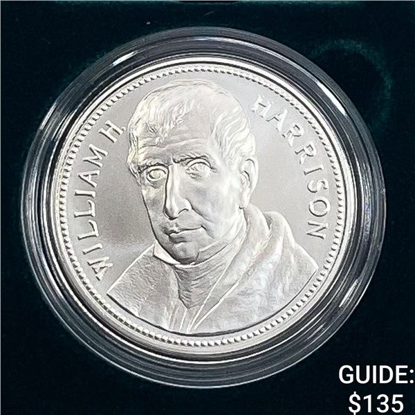 1841 Comm. Silver William H. Harrison Coin w/ Box
