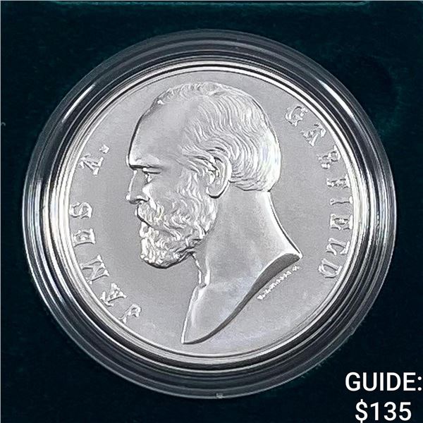 1881 Comm. Silver James A. Garfield Coin w/ Box
