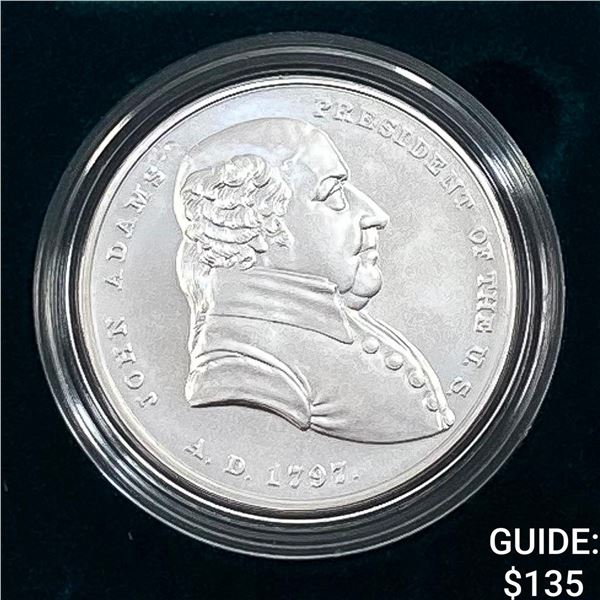 A.D. 1797 Comm. Silver John Adams Coin w/ Box