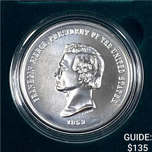 1858 Comm. Silver Franklin Pierce Coin w/ Box