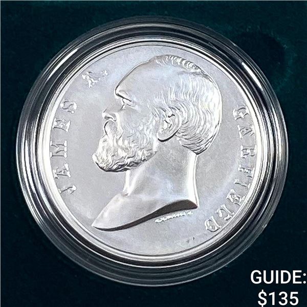 1881 Comm. Silver James A. Garfield Coin w/ Box