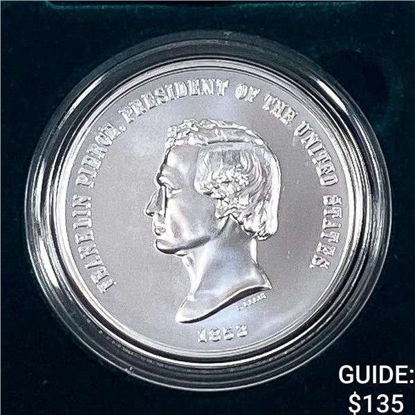 1853 Comm. Silver Franklin Pierce Coin w/ Box