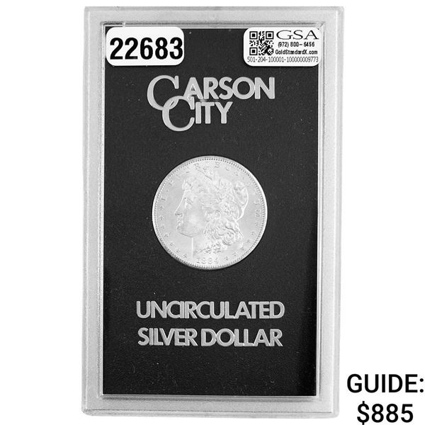 1884-CC Morgan Silver Dollar GSA UNCIRCULATED