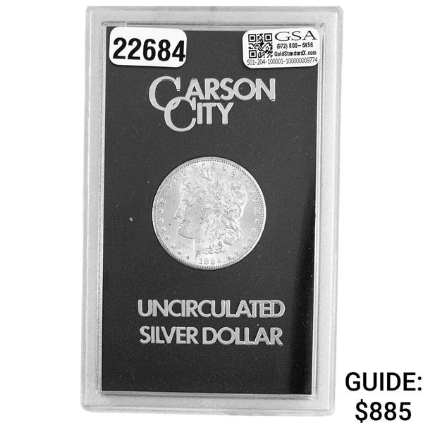 1884-CC Morgan Silver Dollar GSA UNCIRCULATED