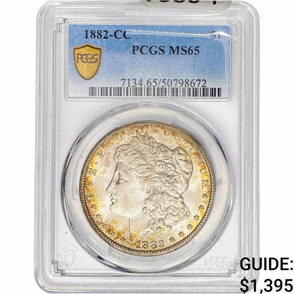 1882-CC Morgan Silver Dollar PCGS MS65