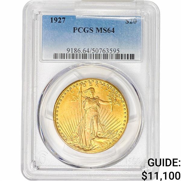 1927 $20 Gold Double Eagle PCGS MS64
