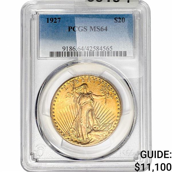 1927 $20 Gold Double Eagle PCGS MS64